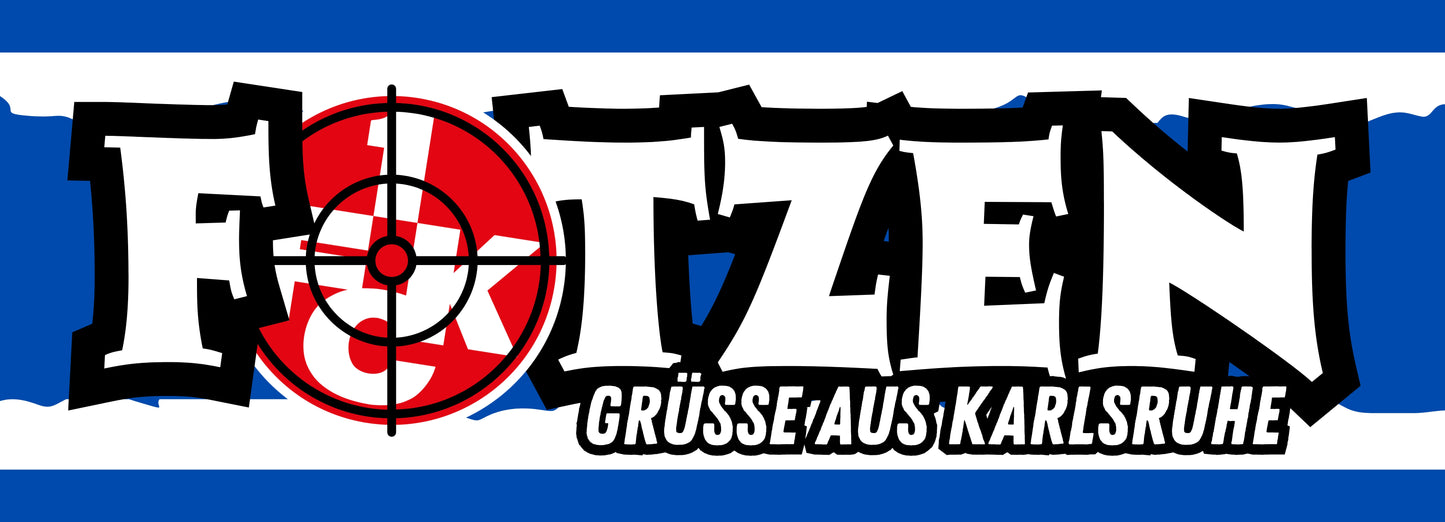 Aufkleber „FCK FOTZEN“